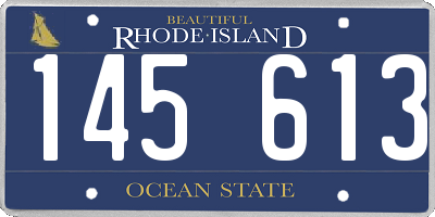 RI license plate 145613