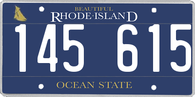 RI license plate 145615