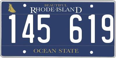 RI license plate 145619