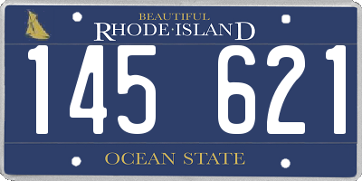 RI license plate 145621