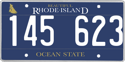 RI license plate 145623