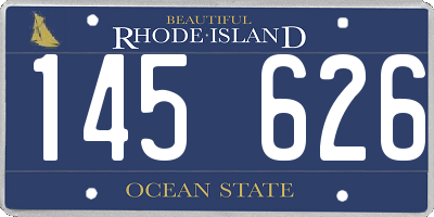 RI license plate 145626
