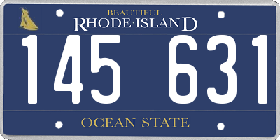RI license plate 145631