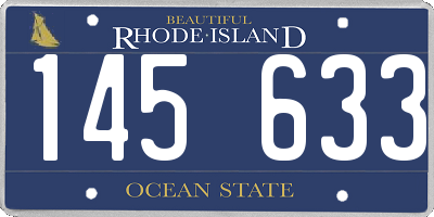 RI license plate 145633