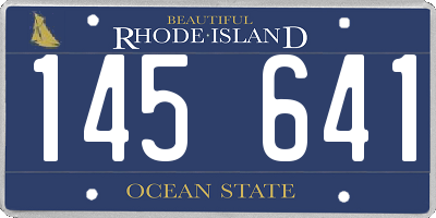 RI license plate 145641