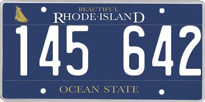 RI license plate 145642