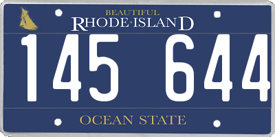 RI license plate 145644