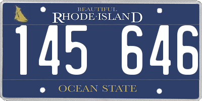 RI license plate 145646
