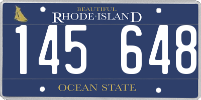 RI license plate 145648