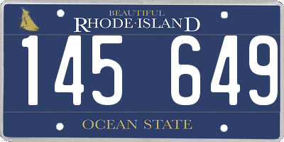 RI license plate 145649