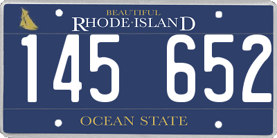 RI license plate 145652
