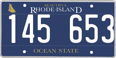RI license plate 145653