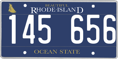 RI license plate 145656