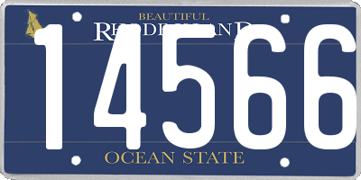 RI license plate 14566