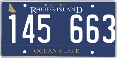 RI license plate 145663