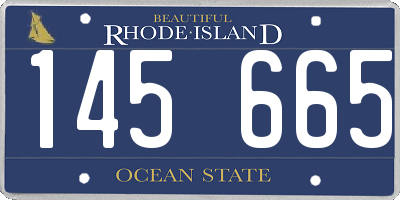 RI license plate 145665