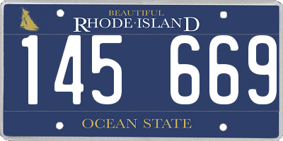 RI license plate 145669