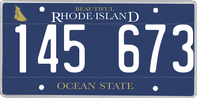 RI license plate 145673