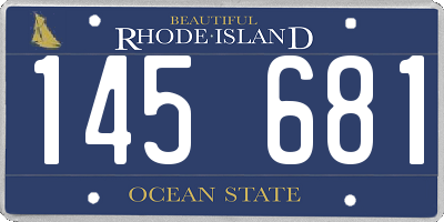 RI license plate 145681