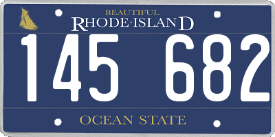 RI license plate 145682
