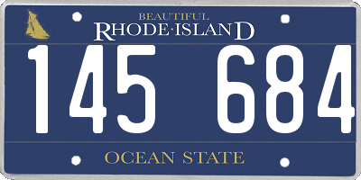 RI license plate 145684