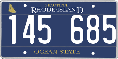 RI license plate 145685