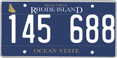 RI license plate 145688