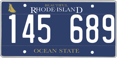 RI license plate 145689