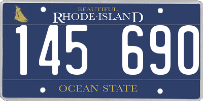 RI license plate 145690