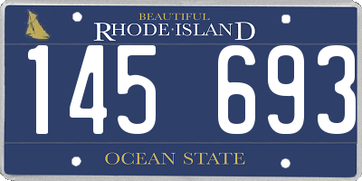 RI license plate 145693