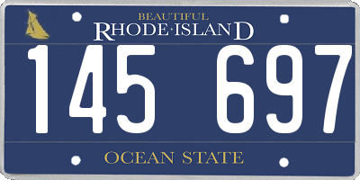RI license plate 145697