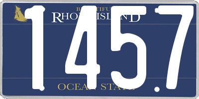 RI license plate 1457