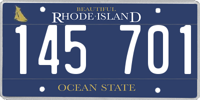 RI license plate 145701