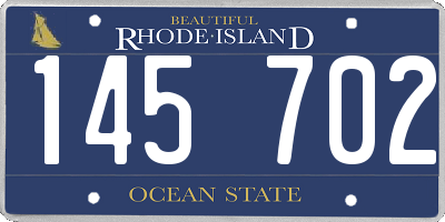 RI license plate 145702