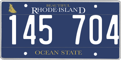RI license plate 145704