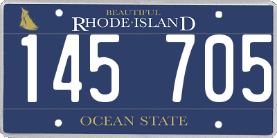 RI license plate 145705