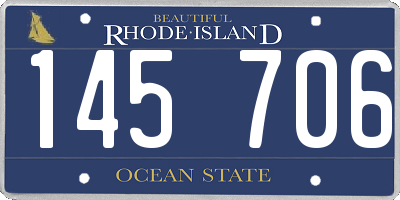 RI license plate 145706