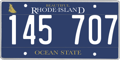 RI license plate 145707