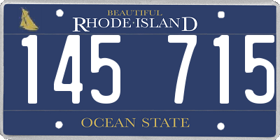 RI license plate 145715
