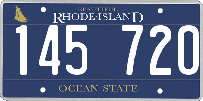 RI license plate 145720