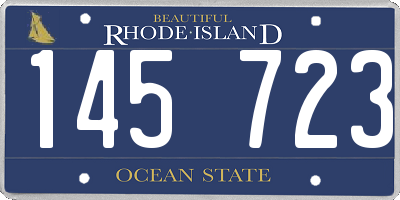 RI license plate 145723