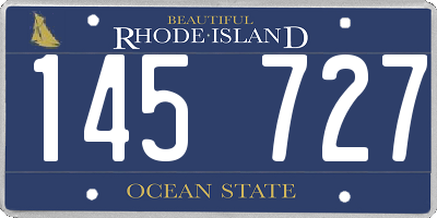 RI license plate 145727
