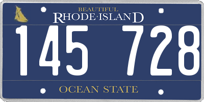 RI license plate 145728