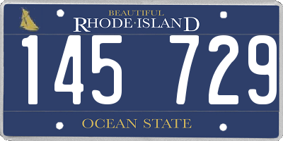 RI license plate 145729
