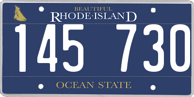 RI license plate 145730