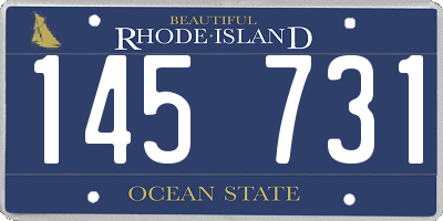 RI license plate 145731