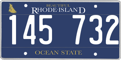 RI license plate 145732