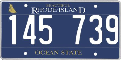 RI license plate 145739