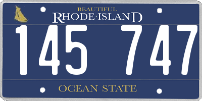 RI license plate 145747