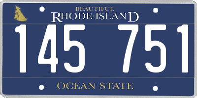 RI license plate 145751